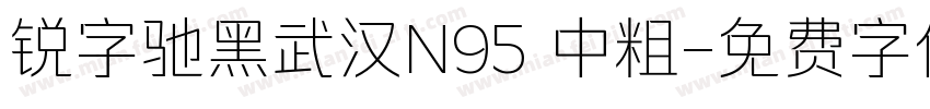 锐字驰黑武汉N95 中粗字体转换